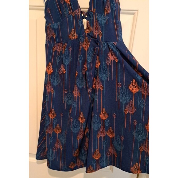 Free People Dress Tropical Daydream Halter Peacock Asymmetrical Hem Woman's XS - Picture 6 of 16